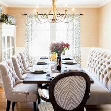 Posh Interiors Austin Dining Rooms Dining Room Brass Chandelier Tufted Bench Tufted Chai Elegant Dining Room Dining Room Bench Dining Room Bench Seating