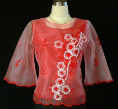 Black And Gold Barong Red Kimona 5295 Barongs R Us Filipiniana Dress Fashion Barong Tagalog For Women