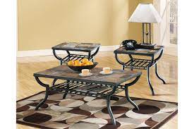Slate tiles in varied, earthy shades lend themselves to a richly rustic tabletop, while a contrasting colored base rounds out the stylishness of the antigo rectangular coffee table. Antigo Coffee Table Ashley Furniture Homestore