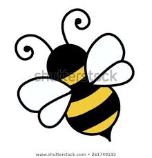 A bumble bee cartoon character with a honey dripping bumblebee comb hive honeycomb in the background. Cute Little Bee Isolated On White Background Illustration Bumble Bee Cartoon Bee Images Bee Drawing