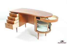 It has solid oak drawers with dovetails at the front and back. Kidney Desk By Kai Kristiansen Room Of Art