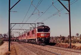 Sra Nsw 86 Class Electric Locomotive Mainline Ahead Of A Coal Train New South Wales Train South Wales