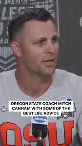 Oregon State head coach Mitch Canham shares his thoughts
