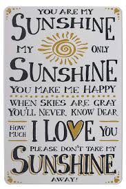 Check spelling or type a new query. Artclub You Are My Sunshine I Love You Metal Tin Sign Vintage Plaque Poster Home Wall Decor Buy Online In Antigua And Barbuda At Antigua Desertcart Com Productid 194831526