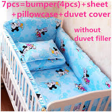 Crib bedding sets to complete the perfect nursery. 6 7pcs Cartoon Baby Bedding Set Infant Cot Sheets Protetor De Berco Boys Girls 120 60 120 70cm Cot Sheets Baby Bedding Setbedding Set Aliexpress