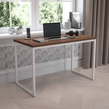 Maybe you would like to learn more about one of these? Flash Furniture Industrial Modern Desk 47 L Commercial Grade Home Office Desk Walnut White