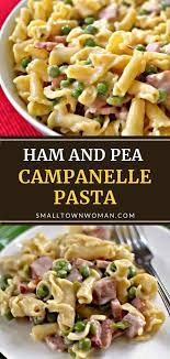 Ham And Pea Campanelle Recipe Campanelle Pasta Tasty Pasta Campanelle Pasta Recipes