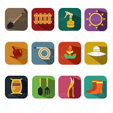 Gardening Icons Icon Organic Gardening Design Element
