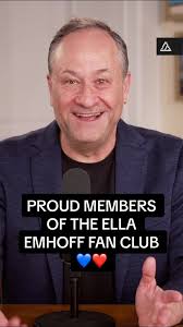 Had a great time chatting with president of the @Ella Emhoff Fan Club and  Second Gentleman, Doug Emhoff🧶💙 🚨Tune in tomorrow (!!) for the full  conversation. A Touch More