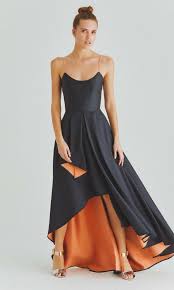 Cobalt Peach Hi Low Gown Roman Usa In 2020 Fashion Dresses Clothes For Women