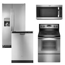 Package 7 Whirlpool Appliance Package 4 Piece Appliance Package With Electric Range S Appliance Packages Whirlpool Appliance Whirlpool Kitchen Appliances