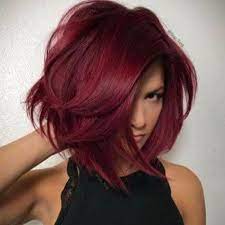 Shoulder Length Layered Red Hair Maroon Hair Hair Styles Maroon Hair Colors