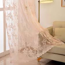 These curtains keep the light out and provides optimal thermal insulation. Modern Peach Flowers Semi Sheer Drapes Grommet Set Of 2 Panels Curtain Drops With Roman Circles For Drawing Room W157 X L84 Pink Blackout Curtains