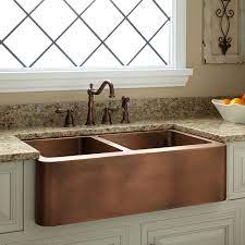 The copper kitchen sink that most people desire for their kitchens. 33 Aberdeen 60 40 Offset Double Bowl Copper Farmhouse Sink Copper Farmhouse Sinks Copper Kitchen Sink Farmhouse Farmhouse Sink Kitchen