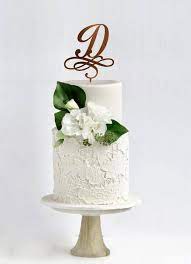 Letter D Cake Toppers For Wedding Monogram Wedding Cake Etsy Custom Cake Toppers Rustic Cake Toppers Hexagon Wedding Cake