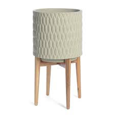 Pflanztopf Fsc 100 D 32cm X H 58cm Grau Grun Pflanzen Grun Einrichten Und Wohnen