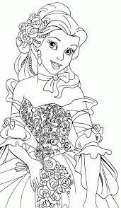 Who are the most popular animated characters for online coloring activities? Princess Belle Coloring Page Coloring Home