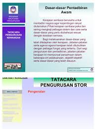 Peranan dan tanggungjawab pegawai pengawal. Pengurusan Stor
