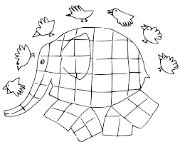 Fold the paper in half the long way a couple of times to make it stronger. Elmer The Elephant 4 Coloring Page Free Printable Coloring Pages For Kids