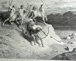 Black And White Print Engraving Antique Book Illustration Etsy Centaur Gustave Dore Art