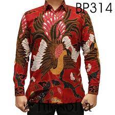 Kemeja Batik Motif Burung Merak Kemeja Batik Kemeja Pria