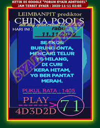 Forum Syair Adstogel 15 November 2020