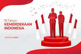The proclamation of indonesian independence (indonesian: Background Kemerdekaan Indonesia 75