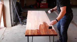It is a long desk top (96 inches) and ikea did not have the right size for us so i did not want to spend so much on it so my husband and i came up with a plan. How To Build A Modern Diy Desk With Butcher Block Hardwood Reflections