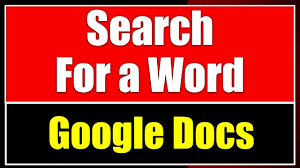 The google docs online word processor makes working with text in a document simple and easy. How To Search For A Word In Google Docs Youtube