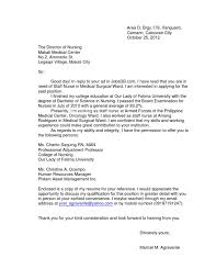 Dear name of department team. Application Letter For Nursing Training