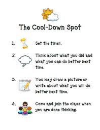 The Cool Down Spot Chart A Way To Make In Class Time Outs