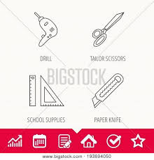 Paper Knife School Vector Photo Free Trial Bigstock