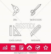 Paper Knife School Vector Photo Free Trial Bigstock