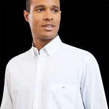 Odac Chemise Eden Park Homme Blanche White Pinpoint Cotton Shirt