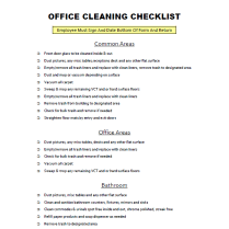 Office Cleaning Checklist Clean Office Cleaning Checklist Cleaning Checklist Template