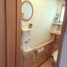 バス トイレ ニトリ トイレの手洗い トイレの鏡 こどもと暮らす などのインテリア実例 2017 08 02 15 56 46 roomclip ルームクリップ インテリア 実例 インテリア トイレットペーパー 収納