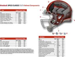 Football Helmet Size Chart Riddell Tripodmarket Com