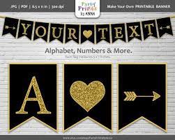 All printables come in both black and white and color. Item Id Abc123 09sw Goldonblack Printable Alphabet Letters Printable Letters Printable Banner