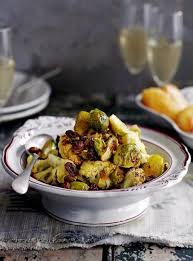 Sicilian Roasted Cauliflower Brussels Sprouts Recipe Fall Flavors Vegetable Recipes Food Recipes Vegetarian Recipes