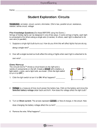 Build compound circuits with series and parallel elements. Student Exploration Circuits Pdf Free Download