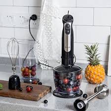 Aicok Stabmixer Mit 5 Geschwindigkeitsstufen 700w Purierstab Mit Zubehor Schwarz Leckere Smoothie Rezepte 4 In 1 Mixer Leckere Smoothie Rezepte Stabchen