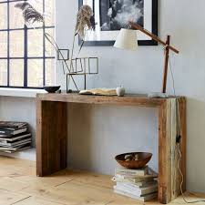 Emmerson Reclaimed Wood Console Stone Gray Wood Console Reclaimed Wood Coffee Table Wood Dining Bench