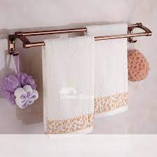 Use this to dress up a powder room or guest bathroom or treat yourself to this set of pink set with intricate gold detailing. Rose Gold Aluminum Copper Bathroom Accessories Set