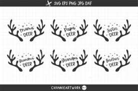 It will come with the 2 images pictured above grouped into one svg file. Christmas Family Deer Graphic By Chonnieartwork Creative Fabrica