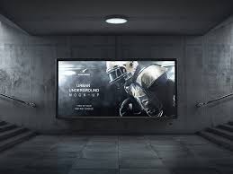 Urban Underground Lightbox Billboard Mock Ups Billboard Mockup Outdoor Advertising Billboard Billboard Design