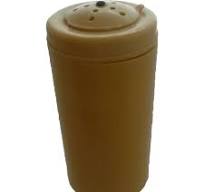 Unusual Celluloid Cylinder Shape Powder Shaker Container MINT