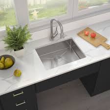 Choose from single bowl, double bowl. Allora Usa Ada Kh 2718 R15 26 X 17 X 5 Handmade Undermount Single Bowl Stainless Steel Kitchen Sink Kralsu Sink And Faucet Supplies