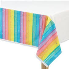 Pastel Rainbow Table Cover Rainbow Tablecloth Rainbow Etsy Rainbow Unicorn Party Magical Rainbow Unicorn Party Supplies