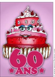 Merci Facteur 60 Ans Et Un Gros Gateau Tout Rose Dessin Gateau Anniversaire 60 Ans Anniversaire Gateau D Anniversaire 60 Ans