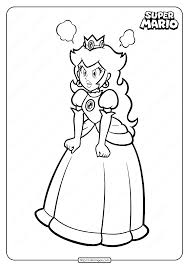She usually shows up in a pink evening gown flaunting her thick blonde hair. Printable Super Princess Peach Pdf Coloring Page Super Mario Coloring Pages Coloring Pages Super Princess